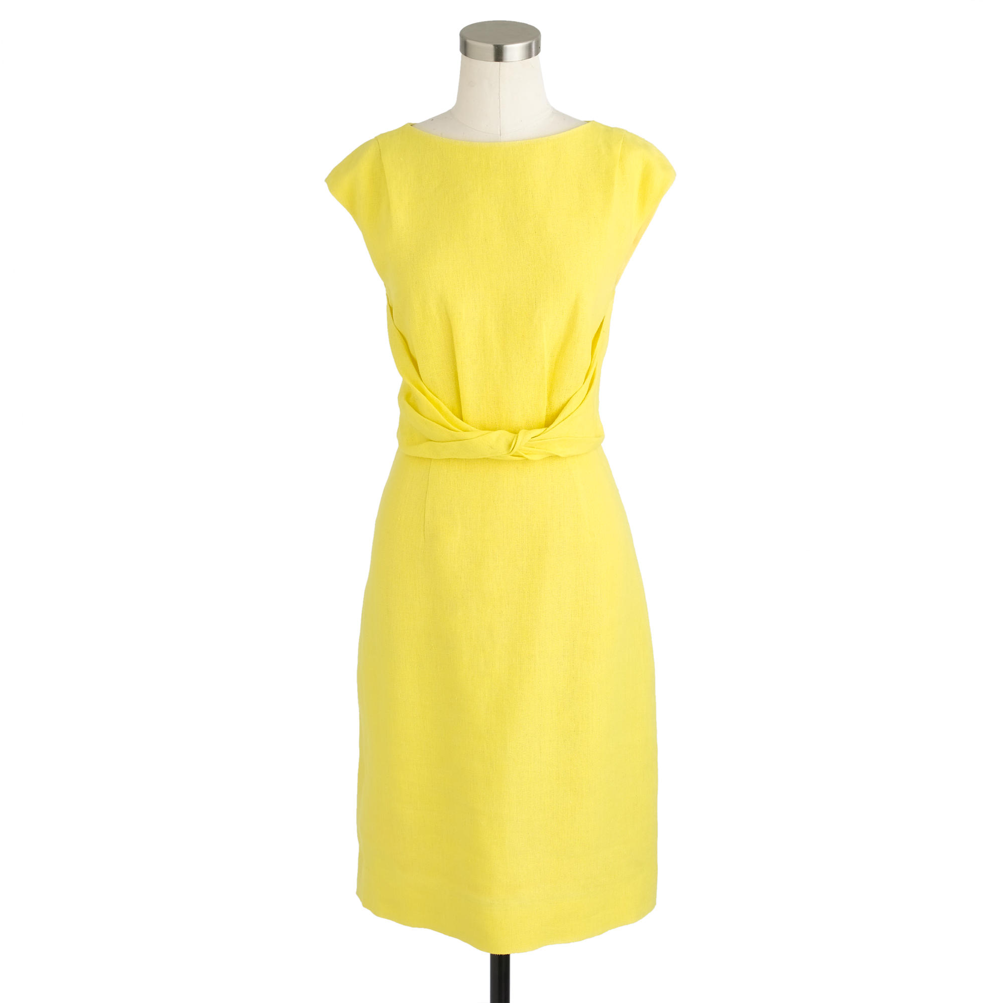 Linen twist-front dress : | J.Crew