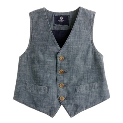 javascript charts for J.Crew : chambray in  Boys' vest