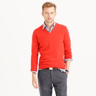 Italian cashmere V-neck sweater