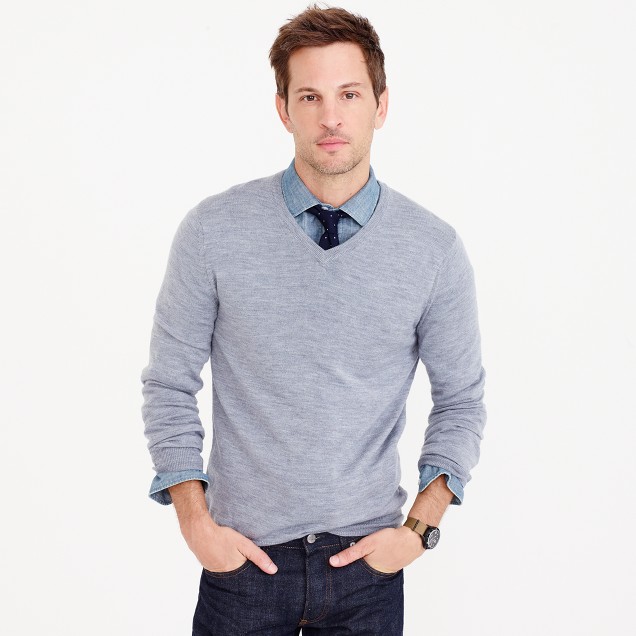 Tall Merino Wool V-Neck Sweater : Men's Sweaters | J.Crew
