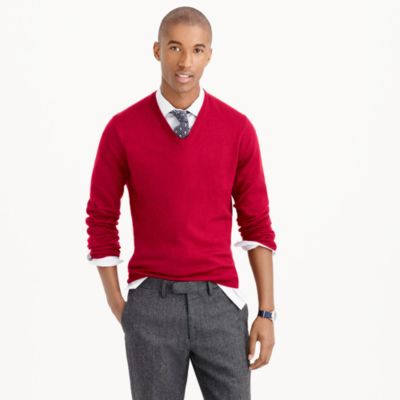 Merino wool V-neck sweater