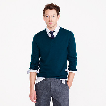Slim Merino Wool V-Neck Sweater : Men's Sweaters | J.Crew