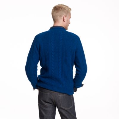 Lambswool cable cardigan