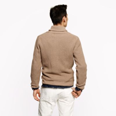 Cotton shawl-collar cardigan