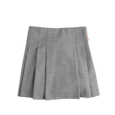 Girls' pleated flannel skirt : skirts | J.Crew