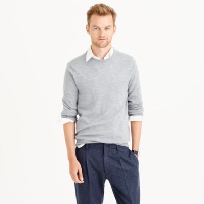 Slim merino wool crewneck sweater