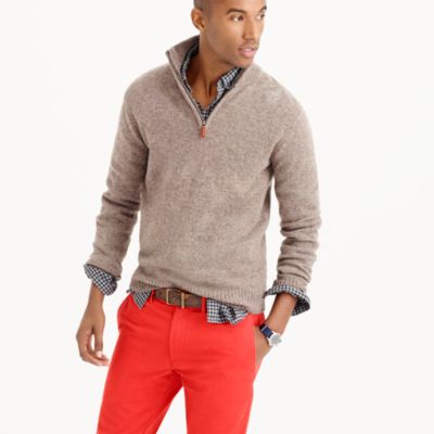 Lambswool half-zip sweater