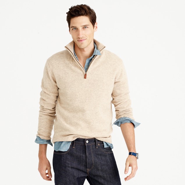 Lambswool Half-Zip Sweater : Men's Sweaters | J.Crew