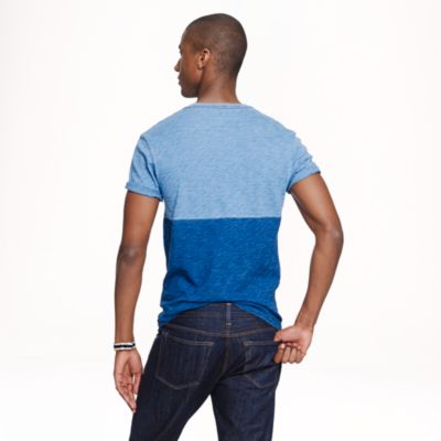 Colorblock indigo T-shirt