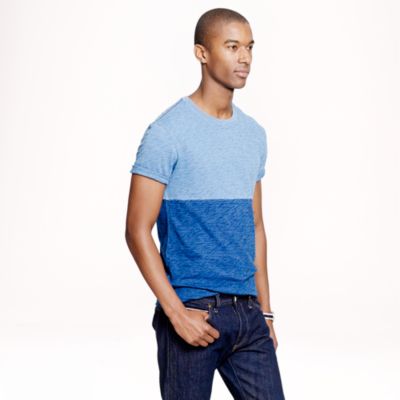Colorblock indigo T-shirt
