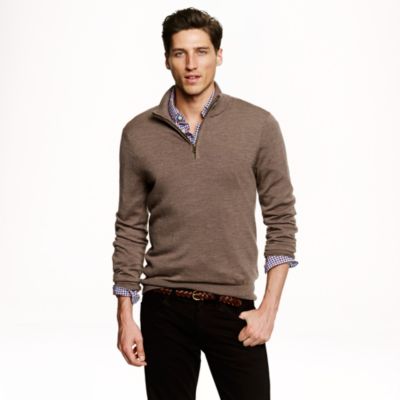 Merino wool half-zip sweater