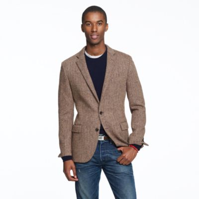 Ludlow sportcoat in herringbone Harris Tweed wool