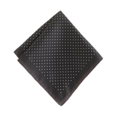 Italian silk pocket square in mini dot