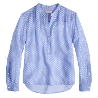 Silk Dash Dot Blouse J Crew