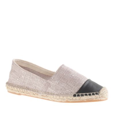 Shimmer cap toe espadrilles : espadrilles | J.Crew