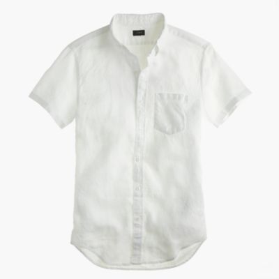 Short-sleeve Irish linen shirt