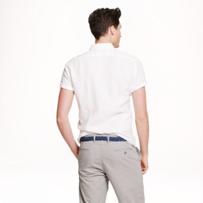 Short-sleeve Irish linen shirt