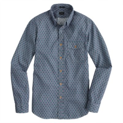 Slim Secret Wash shirt in diamond floral