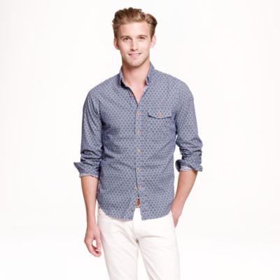 Slim Secret Wash shirt in diamond floral