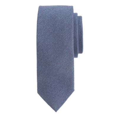 Drake's&reg; silk melange tie in herringbone