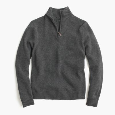 Slim lambswool half-zip sweater