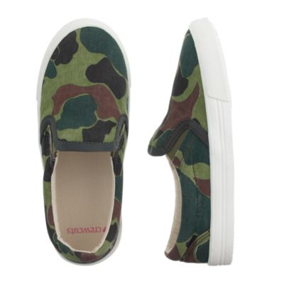 Girls' slide sneakers in camo : | J.Crew
