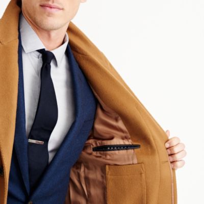 Ludlow peak-lapel topcoat in wool-cashmere