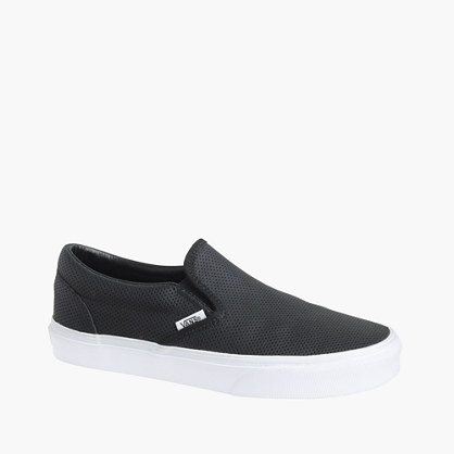 Vans® classic slip-on sneakers in perforated leather : sneakers | J.Crew