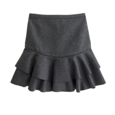 Flounce skirt in bonded wool : | J.Crew