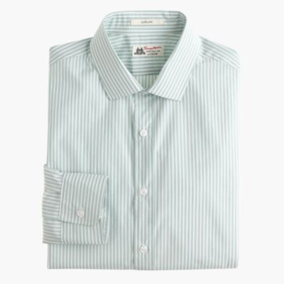Thomas Mason&reg; for J.Crew Ludlow shirt in gatlin green stripe