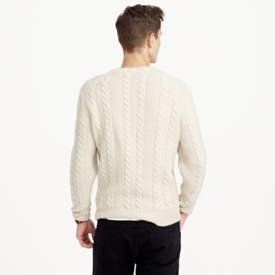 Wallace &amp; Barnes Shetland wool cable sweater