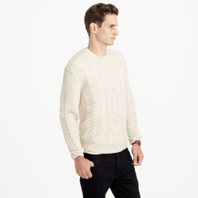 Wallace &amp; Barnes Shetland wool cable sweater