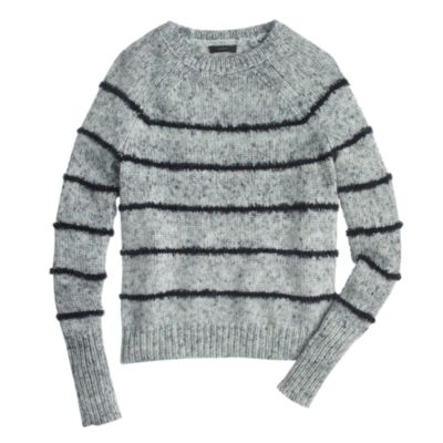 Mohair fuzzy-stripe sweater : | J.Crew