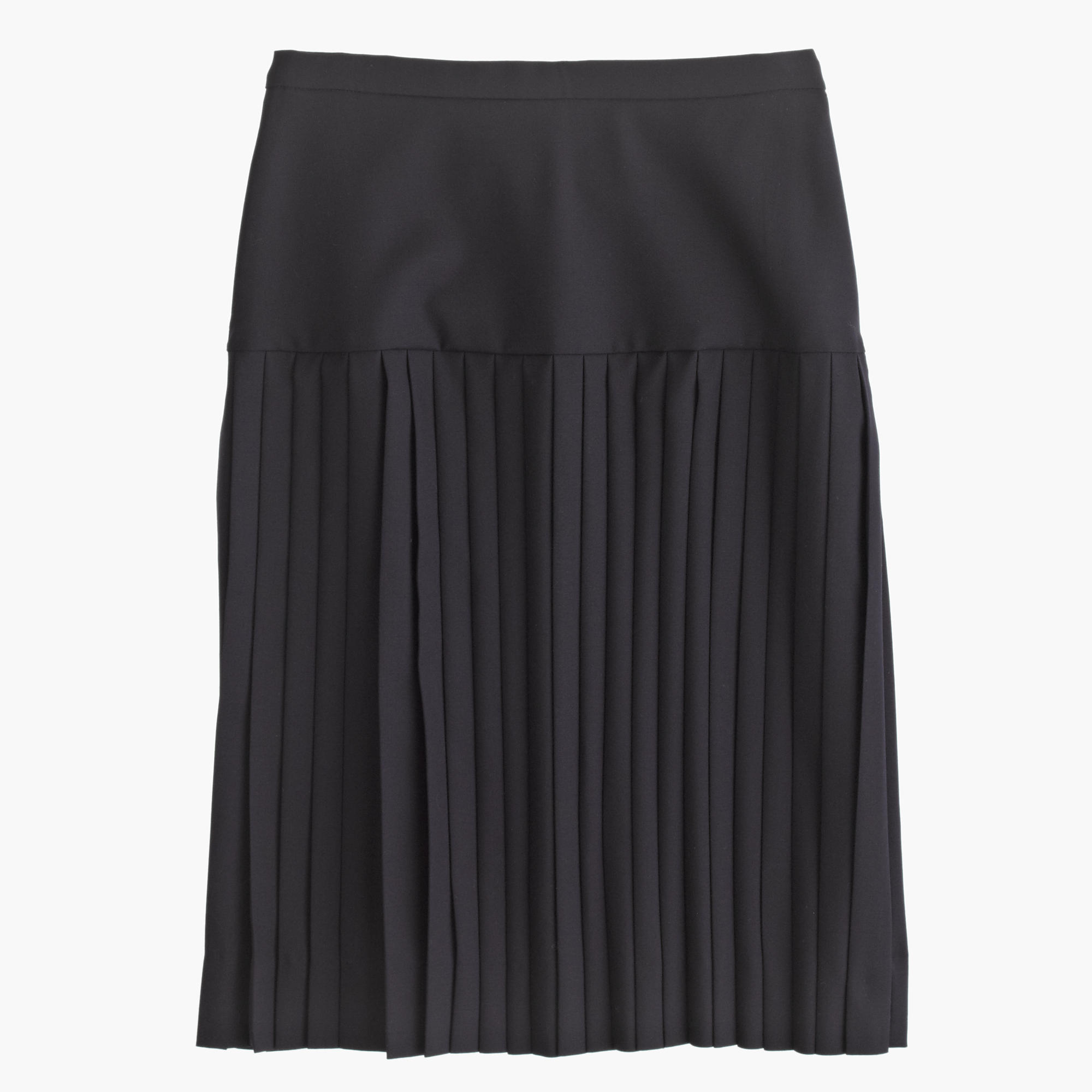Drop-Waist Pleated Skirt In Super 120S Wool : Women's Suit Skirts ...