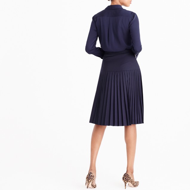 Drop-Waist Pleated Skirt In Super 120S Wool : Women's Suit Skirts ...