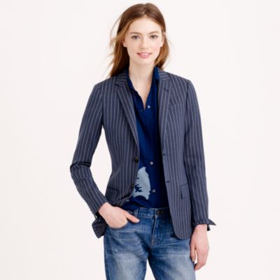 Collection women's Ludlow blazer in pinstripe Italian wool : collection ...