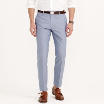 Ludlow suit pant in Italian cotton oxford cloth