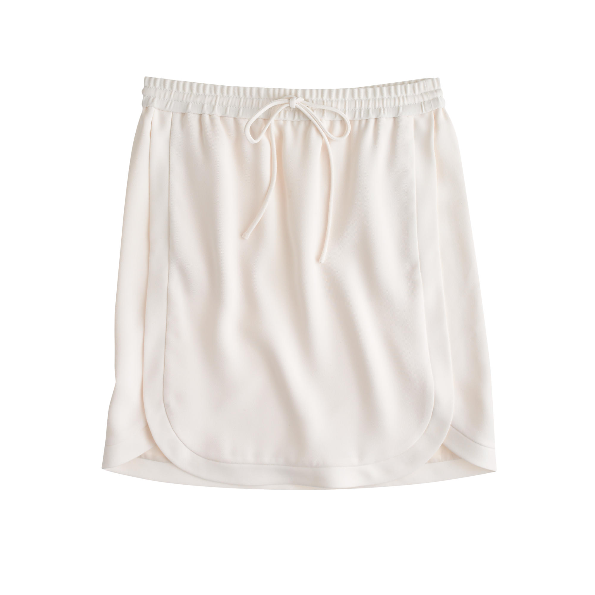Petite drapey double-twill skirt : | J.Crew