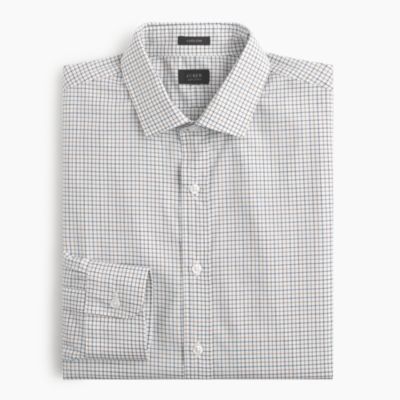 Ludlow spread-collar shirt in soft rose tattersall