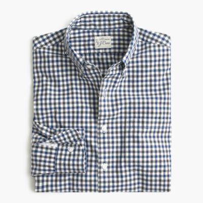 Slim Secret Wash shirt in microcheck