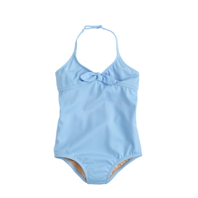 Girls' one-piece swimsuit with bow : | J.Crew