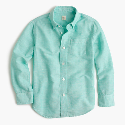 Kids' linen-cotton shirt : linen | J.Crew