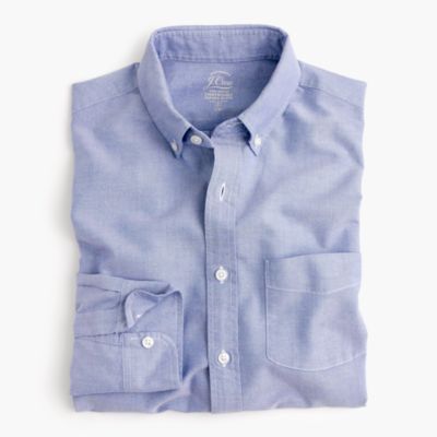 Slim lightweight vintage oxford cloth shirt in solid