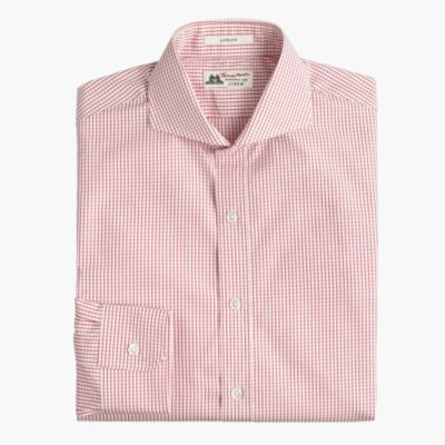 Thomas Mason&reg; for J.Crew Ludlow cutaway collar shirt in red check