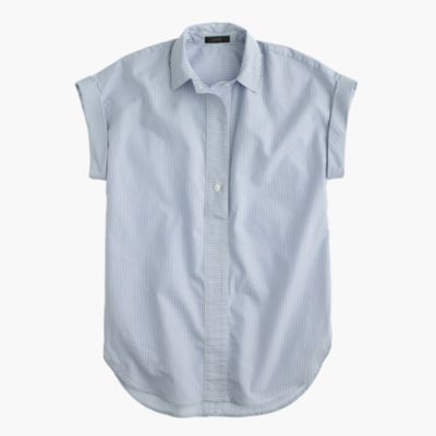 ShortSleeve Popover Shirt In Stripe Women's Shirts J.Crew