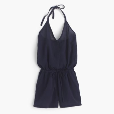 Cotton gauze beach romper Women beach coverups J.Crew