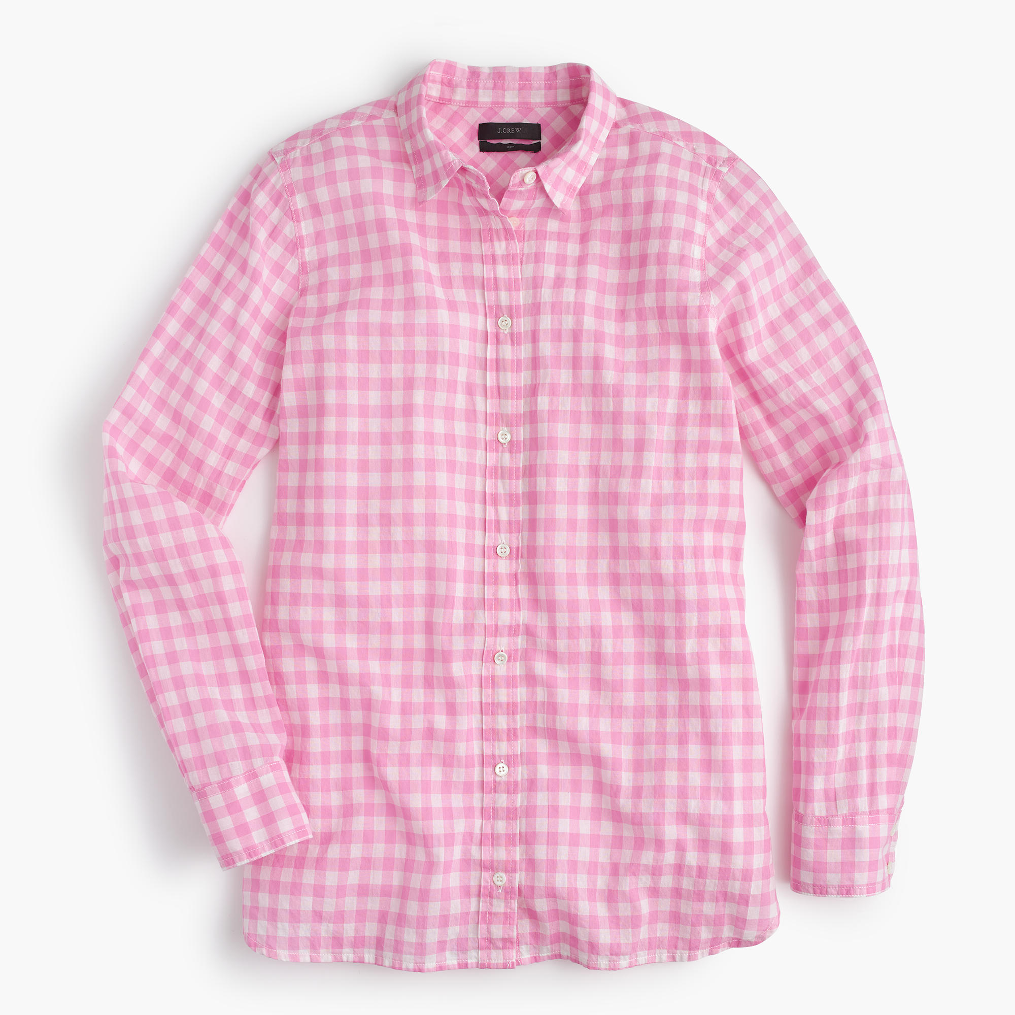 Boy Shirt In Crinkle Gingham : Women's Shirts | J.Crew