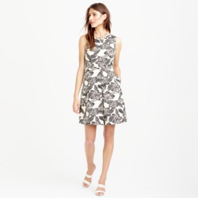 Petite sleeveless Polynesian floral dress
