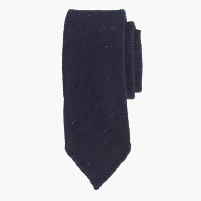 Drake's&reg; large-weave grenadine tie in navy