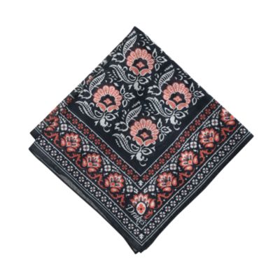 Drake&reg; silk pocket square in navy floral